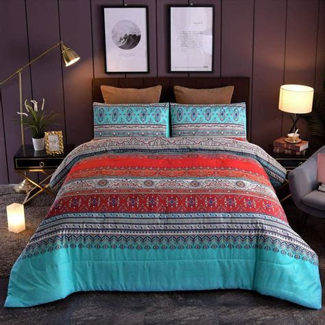 This set is an amazing value! Bohemian Queen Comforter Set 3pcs Boho Chic Floral