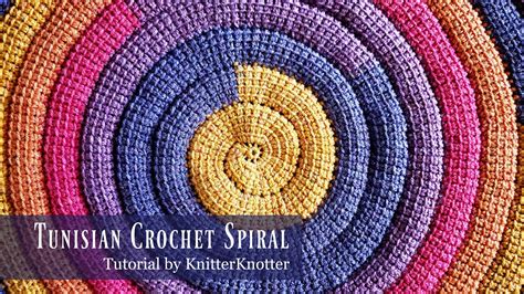 Tunisian Crochet Spiral Tutorial Right Handed Youtube