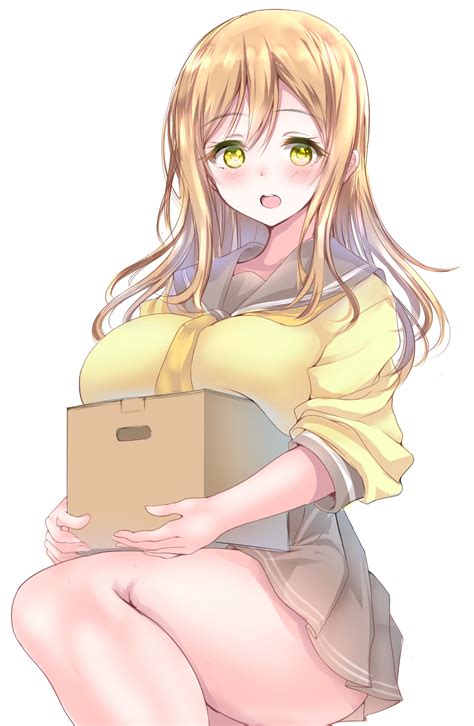 Boobs School Uniform Anime Anime Girls Big Boobs White Background Yellow Eyes