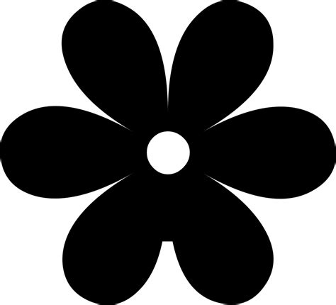 Black Single Flowers Silhouette PNG | PNG Mart