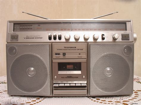 Telefunken Cr 100 Boombox Vintage Radio Radio Cassette