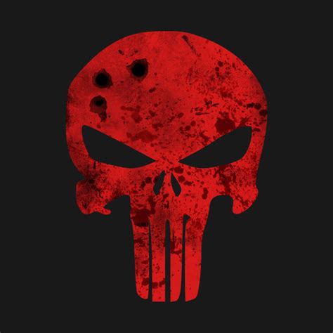 The Punisher Bloody Skull Punisher T Shirt Teepublic