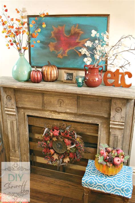 Love The Faux Fireplace Fall Mantel Decorations Fall Decor Diy