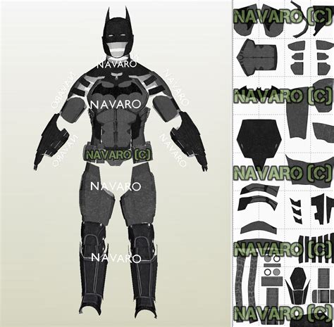 Batman Arkham Origins Eva Foam Template Batman Armor Pepakura Navaro