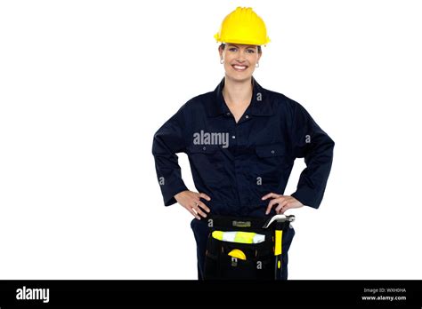 Confident Female Civil Engineer Posing Casually Stock Photo Alamy