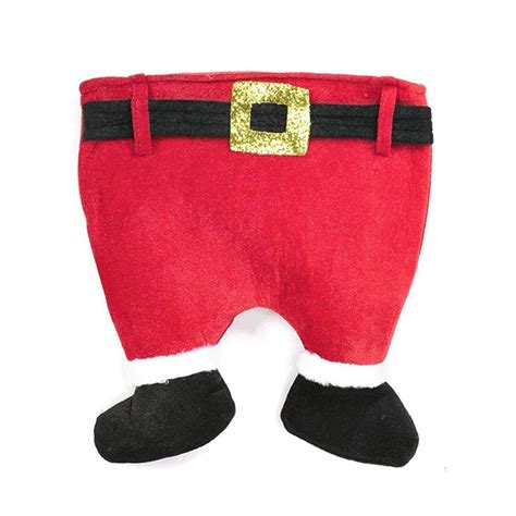 Funny Holiday Hat Novelty Red Pants Cap Santa Claus Legs Pants Snowman