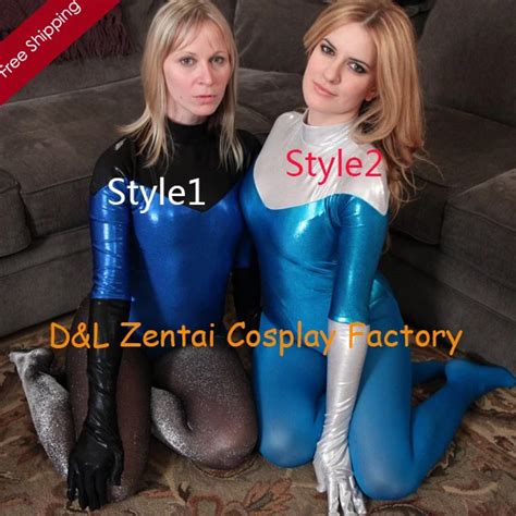 free shipping dhl sexy women blue shiny metallic zentai suit leotard 2 styles for events and