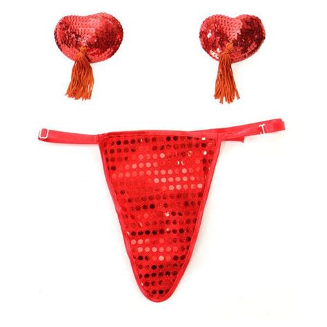 Showgirl Red Sequined Panty And Pasties At Shop Jeen Shop Jeen 18