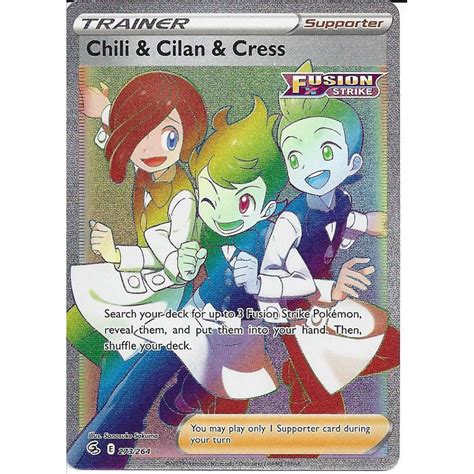 Pokemon Trading Card Game 273264 Chili And Cilan And Cress Rare Rainbow