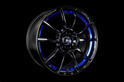 Wedssport Sa 25r 18x95 38 Blue Light Chrome Ii 2015 2020 Subaru Wrx
