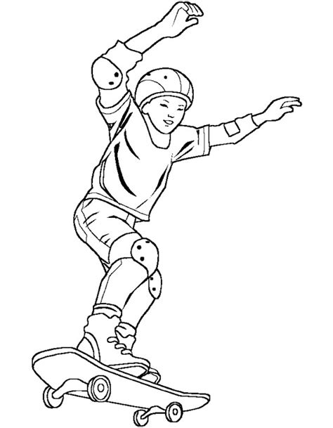 Coloriage Skateboard 14 Dessin Gratuit à Imprimer