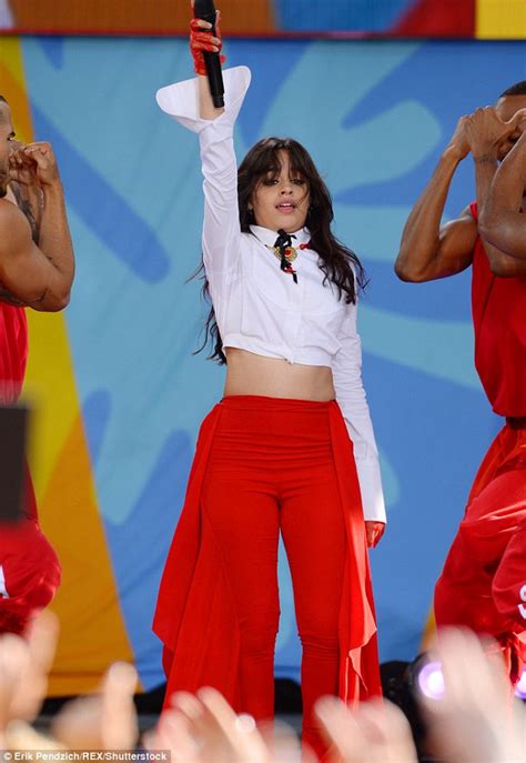 camila cabello flashes tummy during racy performance on gma daily mail online