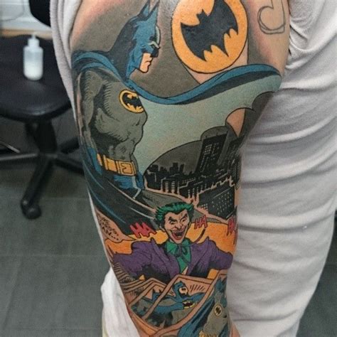 Batman Tattoo Sleeve On Pinterest Comic Tattoo Comic Book Tattoo