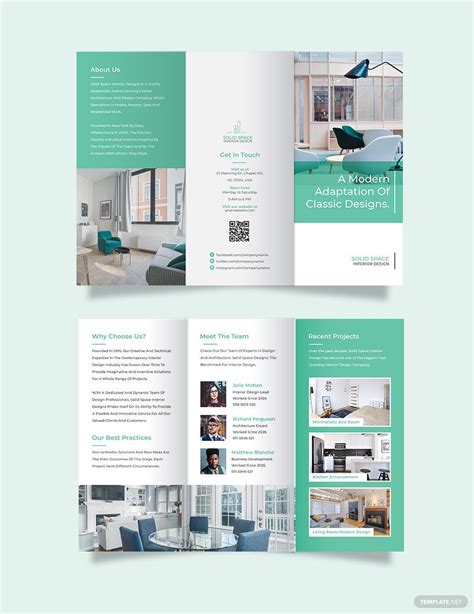 Interior Design Consultancy Tri Fold Brochure Template In Indesign