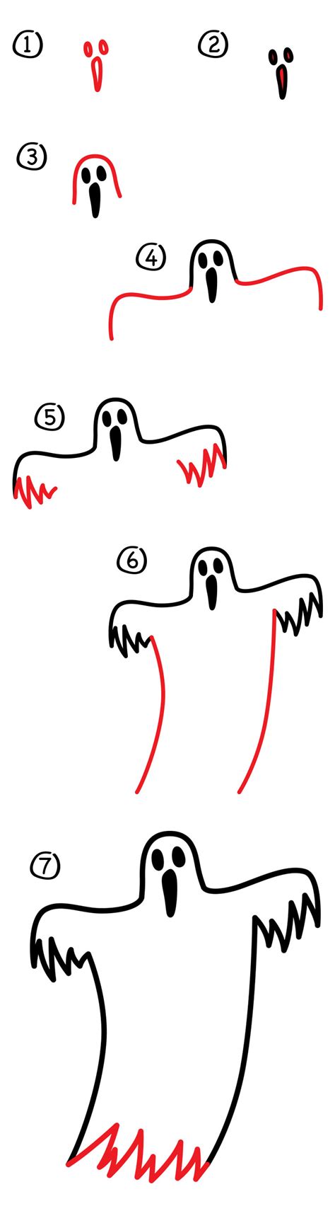 Learn how to draw a ghost for kids easy and step by step. How To Draw A Ghost - Art For Kids Hub