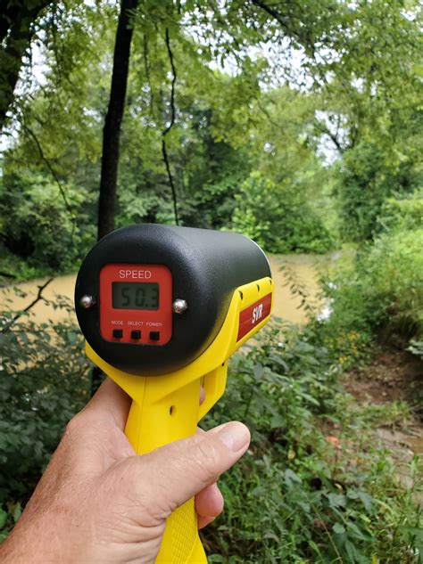 Radar (a word derived from ra dio d etection a nd r anging) is an electronic means of measuring distance and/or velocity of remote objects by sending. SVR Decatur Handheld Surface Velocity Radar Gun - PB ...