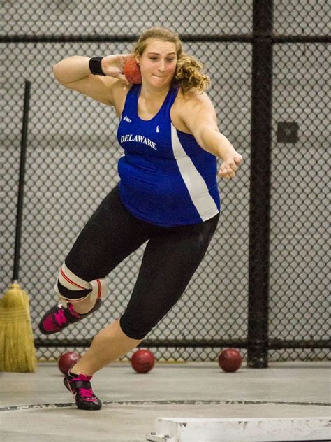 Hillman Heaves Shot Discus Record Lengths For Blue Hens