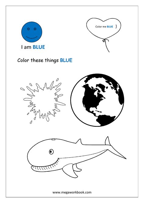 Learn Colors Red Coloring Pages Blue Coloring Pages Yellow
