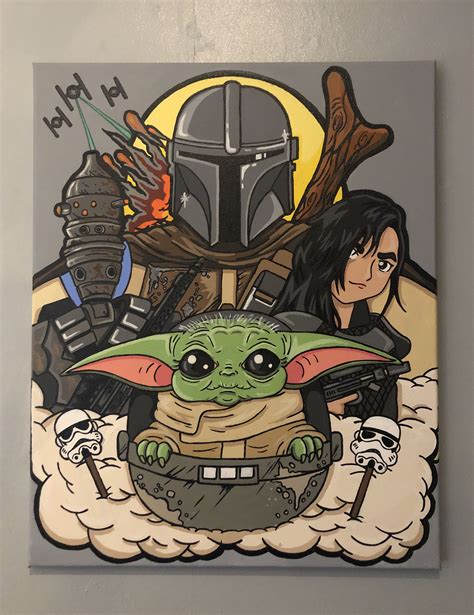 The Mandalorian Cute Drawings Pop Culture Art Art