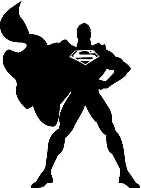 Silhouette Superman Silhouettes Vectoriel