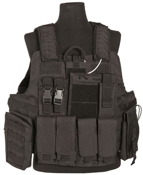 Black Combat Vest With Release Black Military Tactical Tactical
