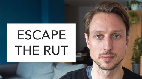 A simple way to get out of a rut (escape the rut!) - YouTube