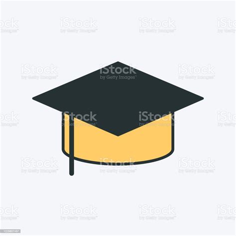 Graduierung Kappe Symbol Vektorillustration Von Absolvent Hut