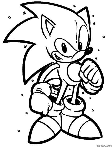 Cartoon Sonic Coloring Page Turkau