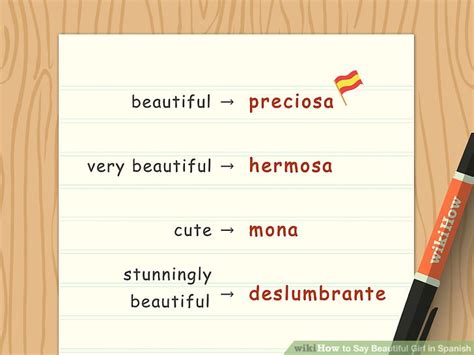 3 Ways To Say Beautiful Girl In Spanish Wikihow