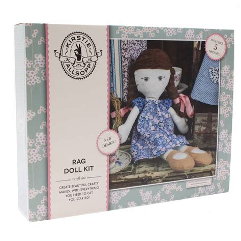 Kirstie Allsopp Rag Doll Sewing Kit Craft Stitch Make Decorate Fabric Toy