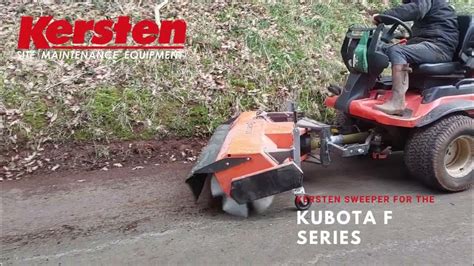 Kersten Sweeper For The Kubota F Series Youtube