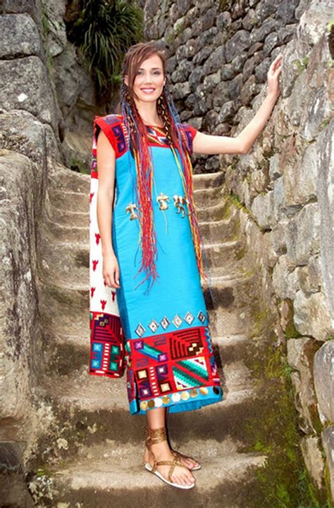 Trajes Tipicos Del Peru Traditional Peruvian Dresses Vestimenta Inca Miss Mundo Maju Mantilla