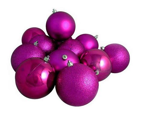 16ct Purple Shatterproof 4 Finish Christmas Ball Ornaments 3 75mm