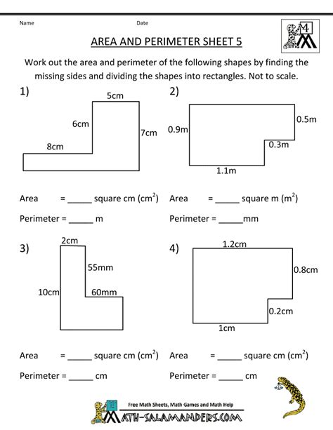 Finding Area And Perimeter Worksheets Wendelina
