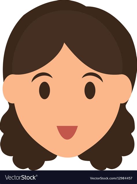 Woman Face Cartoon Royalty Free Vector Image Vectorstock