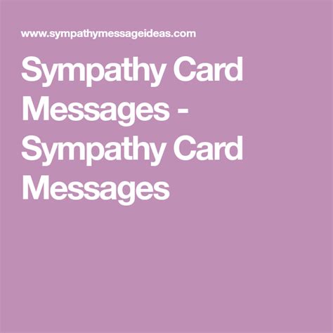 Sympathy Card Messages Sympathy Card Messages Sympathy Card