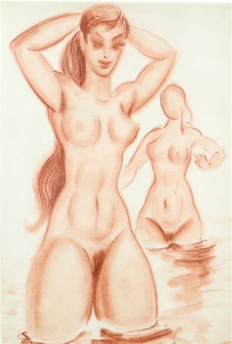 Alexandrakis Nude Drawings Nude Bathers Cypria Art Auctions
