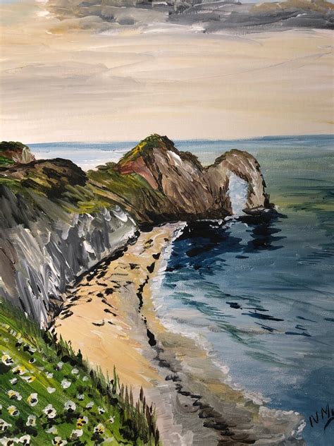 Durdle Door Original Painting By Neill Mison Of Art Etsy