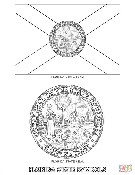 Florida State Symbols Coloring Page Free Printable Coloring Pages