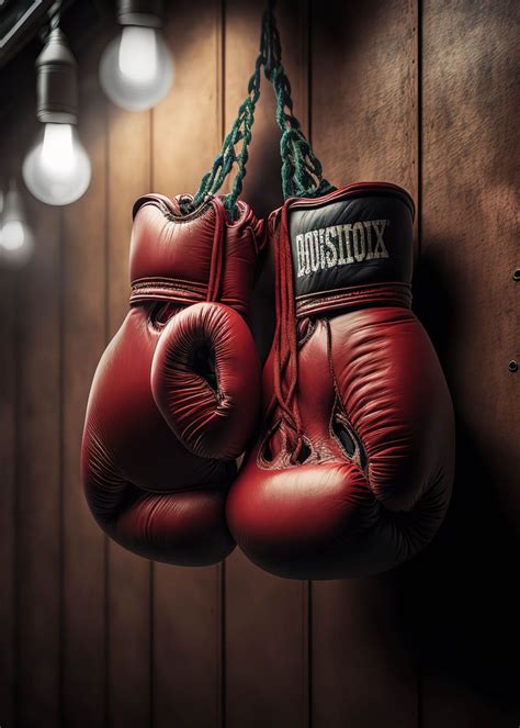 Boxing Gloves Poster Picture Metal Print Paint By Zachariah Stacey