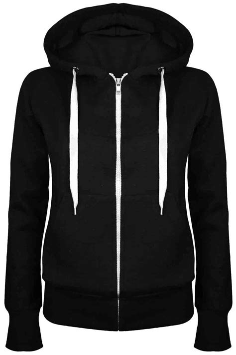 Shop cool personalized womens zipper hoodies with unbelievable discounts. Ladies Plain Hoody Girls Zip Top Womens Hoodies Sweatshirt ...