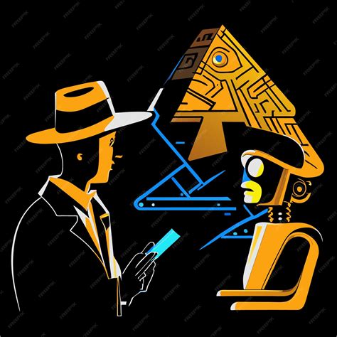 Premium Vector | Chronicles of eons archaeologist and sentient ai