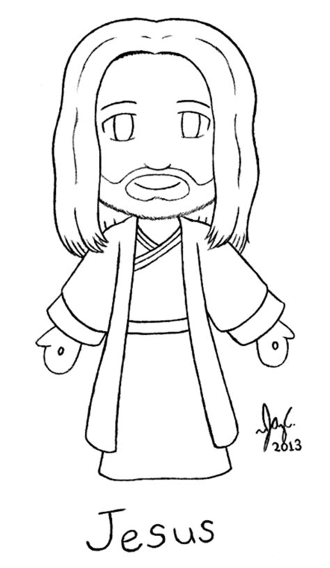 Add definition on the thickness of his beard and mustache. Christ Jesus - Chibi Line Art by Jazzy-C-Oaks on DeviantArt