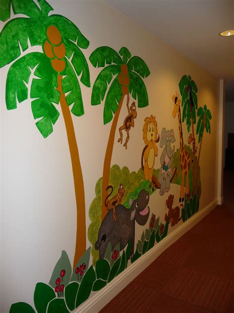 Jungle Story Large Paint By Number Wall Mural Jungle Wall Mural