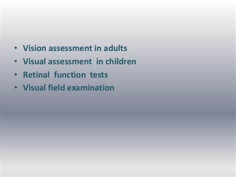 Vision Assessment