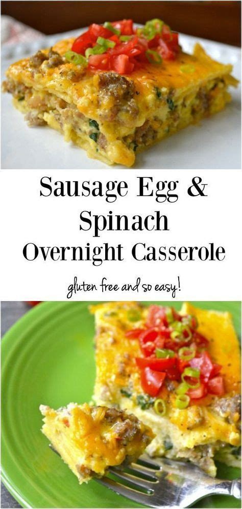 Sausage Egg And Spinach Overnight Casserole A Great