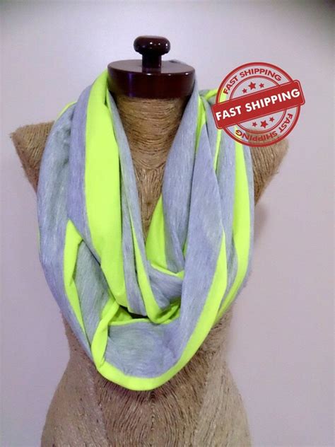 Items Similar To Striped Scarf Striped Infinity Scarf Neon Striped