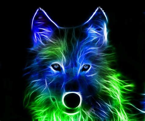 Green And Blue Electric Wolf Wolf Pictures Wolf Photos Wolf Spirit