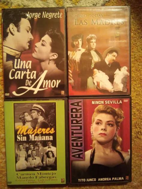 Lot Of 4 Mexican Classic Movies Dvds Una Carta De Amor Mujes Sin Manana