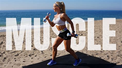 40 Minute Full Body Sculpt [ With Weights ] No Cardio Low Impact Strength Beach Youtube